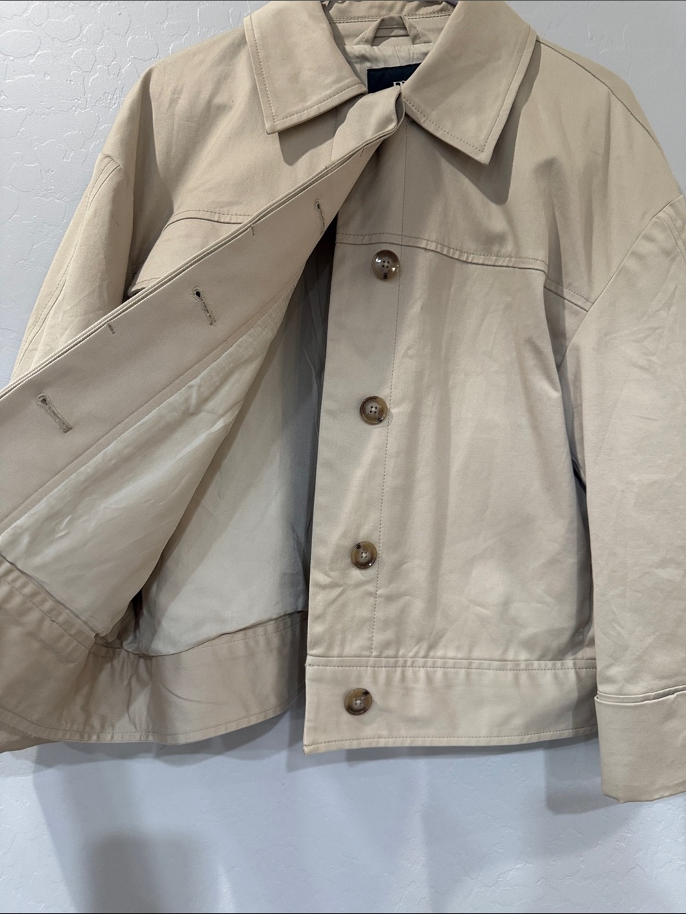 Banana Republic Cream Cropped Utility Jacket - Picture 3 of 5